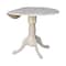 International Concepts Square Dual Drop Leaf Table, 36 in, Unfinished, 36 W, 36 L, 30 in H, Wood, Unfinished T-36DP - alternate 5